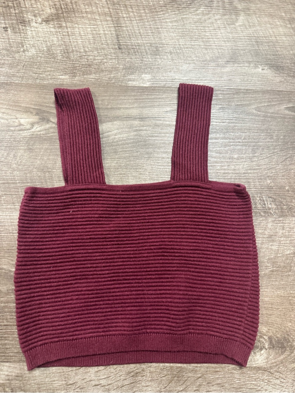 Hollister Burgundy Knit Tank Top Small